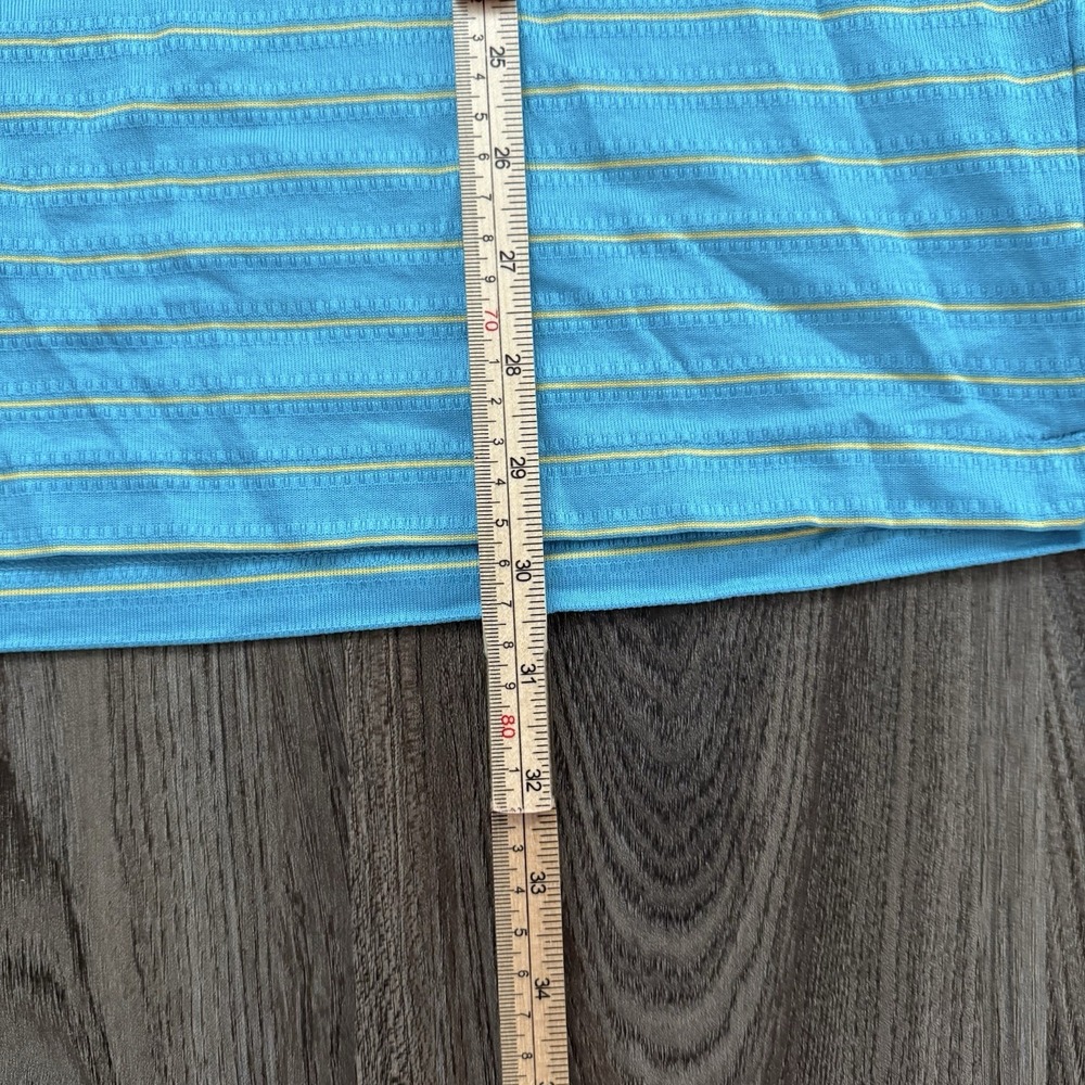 Nike Tiger Woods Nike Fit Dry Blue Striped Polo Golf Performances XXL 2XL‎ - Picture 7 of 11